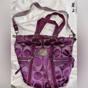 Large Coach Bucket Purse Used